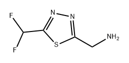 1,3,4-Thiadiazole-2-methanamine, 5-(difluoromethyl)- Struktur