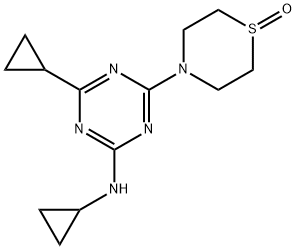 1,3,5-Triazin-2-amine, N,4-dicyclopropyl-6-(1-oxido-4-thiomorpholinyl)- 结构式