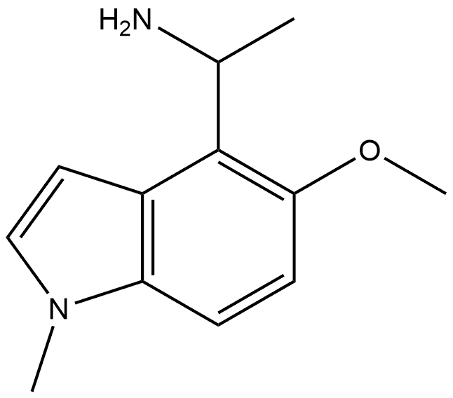 1-(5-methoxy-1-methyl-1H-indol-4-yl)ethan-1-amine 结构式