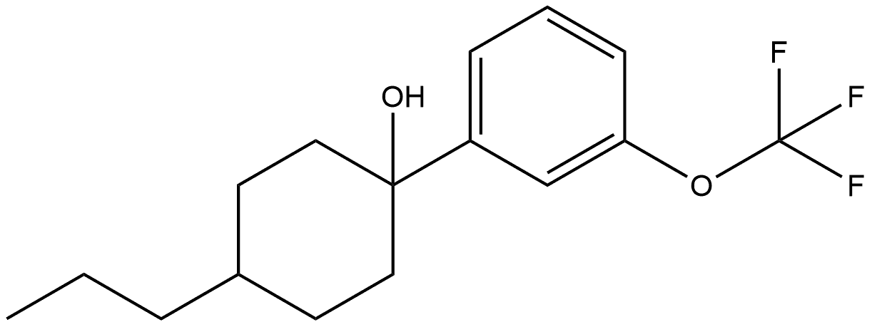 4-Propyl-1-[3-(trifluoromethoxy)phenyl]cyclohexanol Struktur
