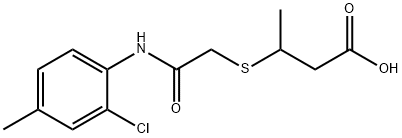 3-({[(2-chloro-4-methylphenyl)carbamoyl]methyl}s
ulfanyl)butanoic acid Structure