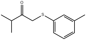 2-Butanone, 3-methyl-1-[(3-methylphenyl)thio]- Struktur