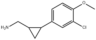 Cyclopropanemethanamine, 2-(3-chloro-4-methoxyphenyl)- Struktur