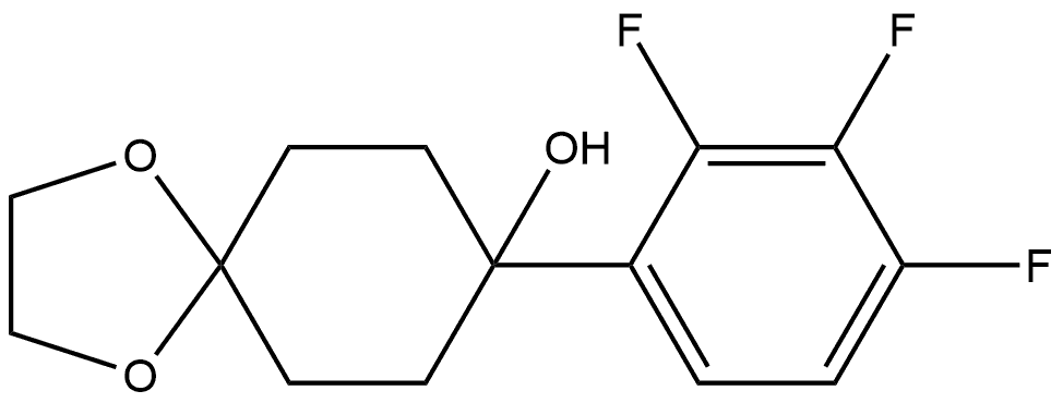 8-(2,3,4-trifluorophenyl)-1,4-dioxaspiro[4.5]decan-8-ol Struktur