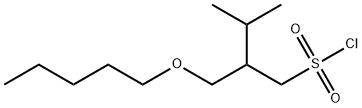 1-Butanesulfonyl chloride, 3-methyl-2-[(pentyloxy)methyl]- Structure