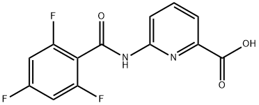 2-Pyridinecarboxylic acid, 6-[(2,4,6-trifluorobenzoyl)amino]- Structure