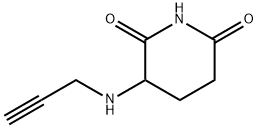 2,6-Piperidinedione, 3-(2-propyn-1-ylamino)- 化学構造式