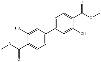 [1,1'-Biphenyl]-4,4'-dicarboxylic acid, 3,3'-dihydroxy-, 4,4'-dimethyl ester Structure