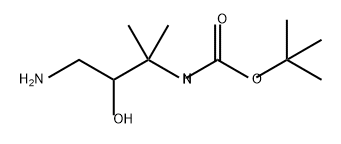 Carbamic acid, N-(3-amino-2-hydroxy-1,1-dimethylpropyl)-, 1,1-dimethylethyl ester 化学構造式