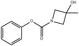 phenyl 3-hydroxy-3-methylazetidine-1-carboxylate Struktur