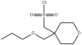 (4-(丙氧基甲基)四氢-2H-吡喃-4-基)甲磺酰氯, 1485708-44-8, 结构式
