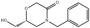 3-Morpholinone, 6-(hydroxymethyl)-4-(phenylmethyl)-, (R)- (9CI) 结构式