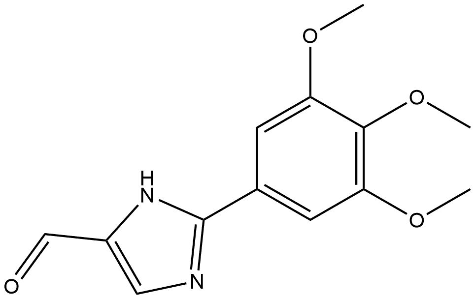 2-(3,4,5-三甲氧基苯基)-1H-咪唑-5-甲醛,1486790-82-2,结构式