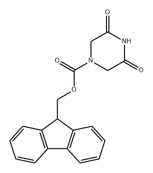 1-Piperazinecarboxylic acid, 3,5-dioxo-, 9H-fluoren-9-ylmethyl ester Structure