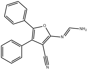 Methanimidamide, N'-(3-cyano-4,5-diphenyl-2-furanyl)-, (E)- (9CI) Structure