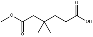 Hexanedioic acid, 3,3-dimethyl-, 1-methyl ester Structure