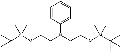 N,N-Bis(2-((tert-butyldimethylsilyl)oxy)ethyl)aniline 化学構造式