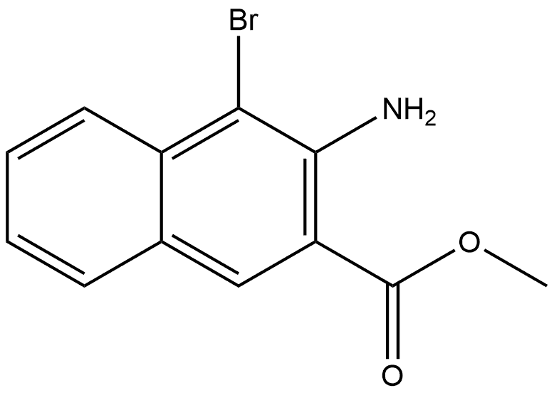 methyl 3-amino-4-bromo-2-naphthoate 化学構造式