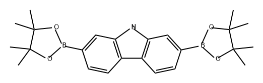 2,7-双(4,4,5,5-四甲基-1,3,2-二氧杂硼烷-2-基)-9H-咔唑, 1487428-49-8, 结构式