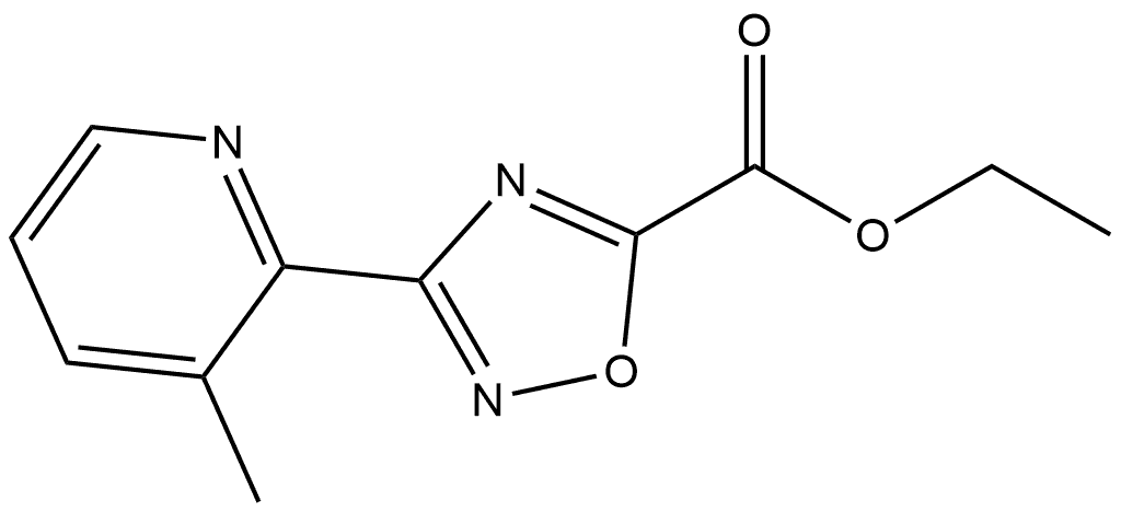 Ethyl 3-(3-Methyl-2-pyridyl)-1,2,4-oxadiazole-5-carboxylate Structure