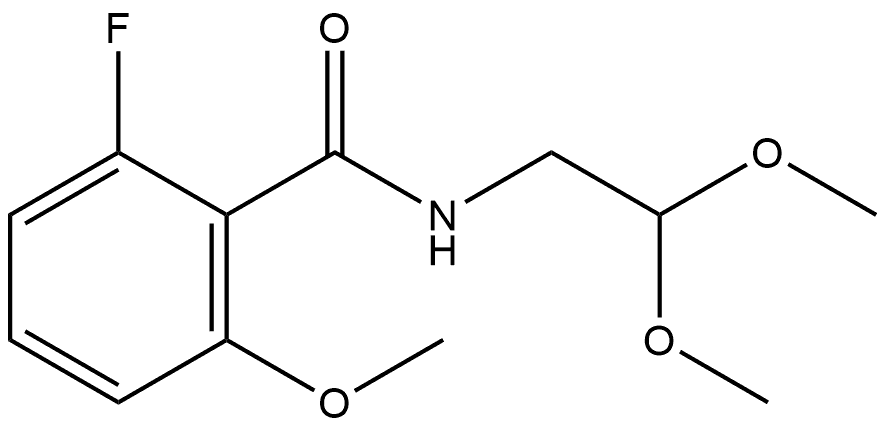 N-(2,2-Dimethoxyethyl)-2-fluoro-6-methoxybenzamide Struktur