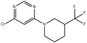 Pyrimidine, 4-chloro-6-[3-(trifluoromethyl)-1-piperidinyl]- Structure