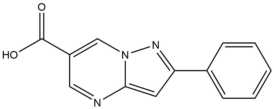 2-phenylpyrazolo[1,5-a]pyrimidine-6-carboxylic acid,1489003-33-9,结构式