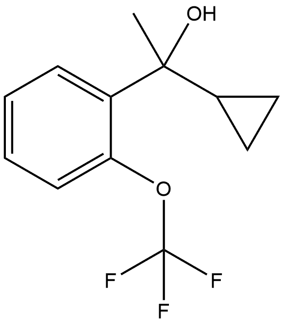 α-Cyclopropyl-α-methyl-2-(trifluoromethoxy)benzenemethanol Structure