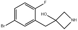 3-Azetidinol, 3-[(5-bromo-2-fluorophenyl)methyl]- Structure