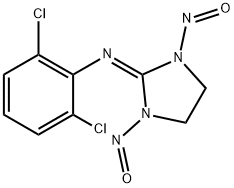 Benzenamine, 2,6-dichloro-N-(1,3-dinitroso-2-imidazolidinylidene)- Structure