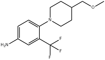 Benzenamine, 4-[4-(methoxymethyl)-1-piperidinyl]-3-(trifluoromethyl)- Struktur