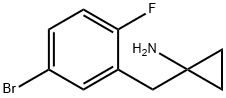 Cyclopropanamine, 1-[(5-bromo-2-fluorophenyl)methyl]- Struktur