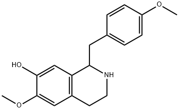 1,2,3,4-Tetrahydro-6-methoxy-1-[(4-methoxyphenyl)methyl]-7-isoquinolinol Structure