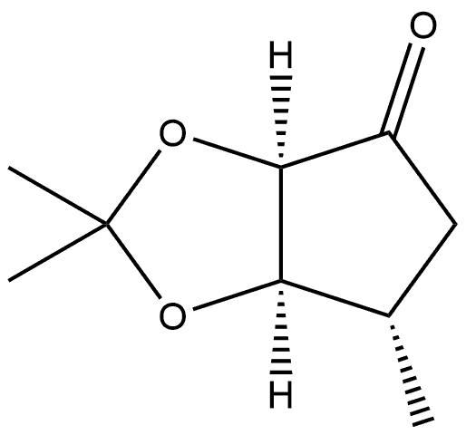 4H-Cyclopenta-1,3-dioxol-4-one, tetrahydro-2,2,6-trimethyl-, [3aR-(3aα,6α,6aα)]- Structure