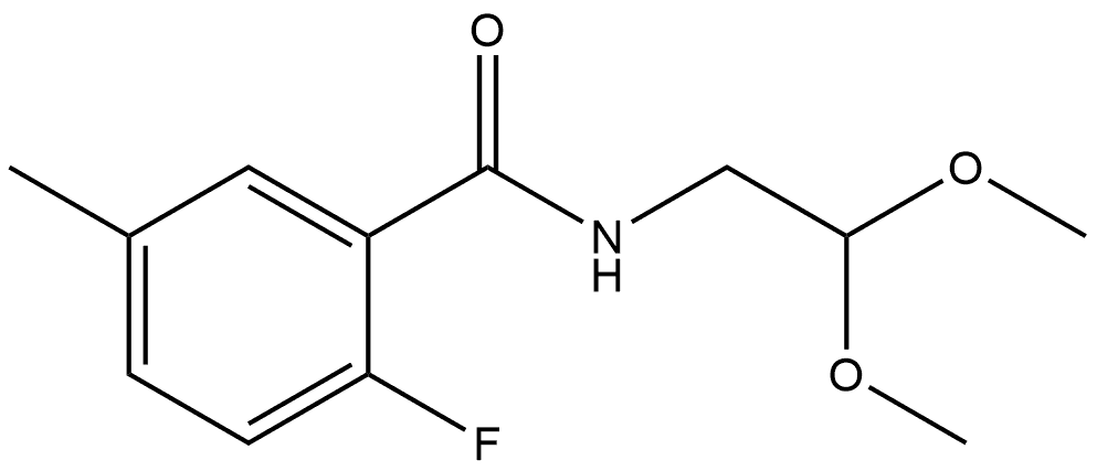 N-(2,2-Dimethoxyethyl)-2-fluoro-5-methylbenzamide Struktur