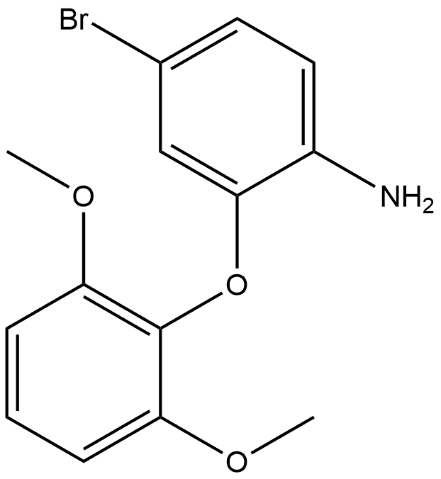 4-Bromo-2-(2,6-dimethoxyphenoxy)benzenamine 结构式