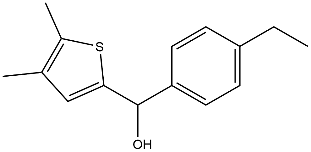 α-(4-Ethylphenyl)-4,5-dimethyl-2-thiophenemethanol 结构式