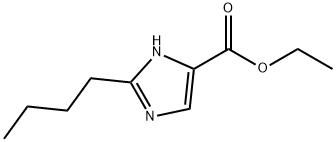 1H-Imidazole-5-carboxylic acid, 2-butyl-, ethyl ester 化学構造式