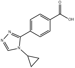 4-(4-cyclopropyl-4H-1,2,4-triazol-3-yl)benzoic acid 化学構造式