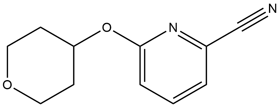 6-[(Tetrahydro-2H-pyran-4-yl)oxy]-2-pyridinecarbonitrile Structure