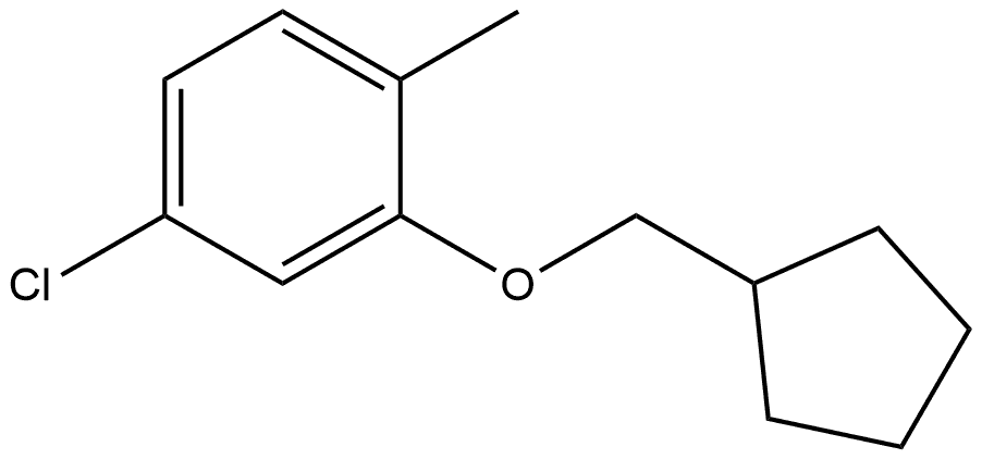 4-Chloro-2-(cyclopentylmethoxy)-1-methylbenzene Structure