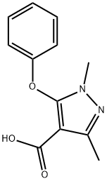 1,3-dimethyl-5-phenoxy-1H-pyrazole-4-carboxylic acid 结构式