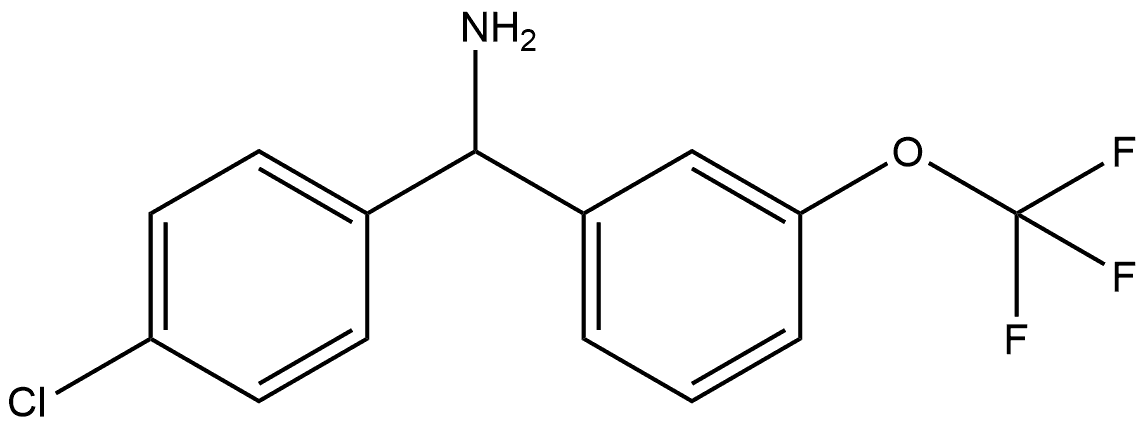 (4-chlorophenyl)(3-(trifluoromethoxy)phenyl)methanamine Structure