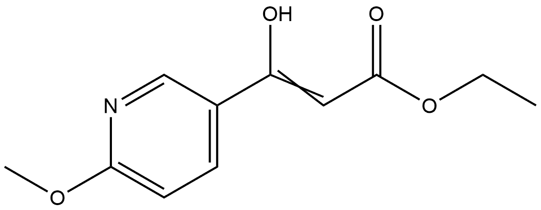 Ethyl 3-hydroxy-3-(6-methoxy-3-pyridinyl)-2-propenoate Structure
