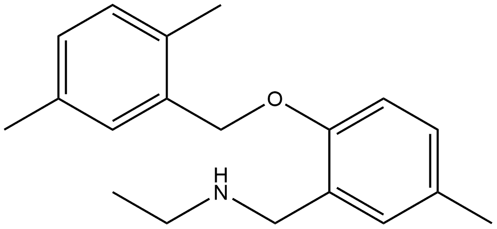 2-[(2,5-Dimethylphenyl)methoxy]-N-ethyl-5-methylbenzenemethanamine,1491443-49-2,结构式