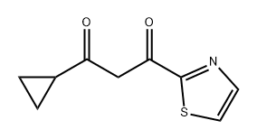 1-环丙基-3-(噻唑-2-基)丙烷-1,3-二酮, 1491506-18-3, 结构式