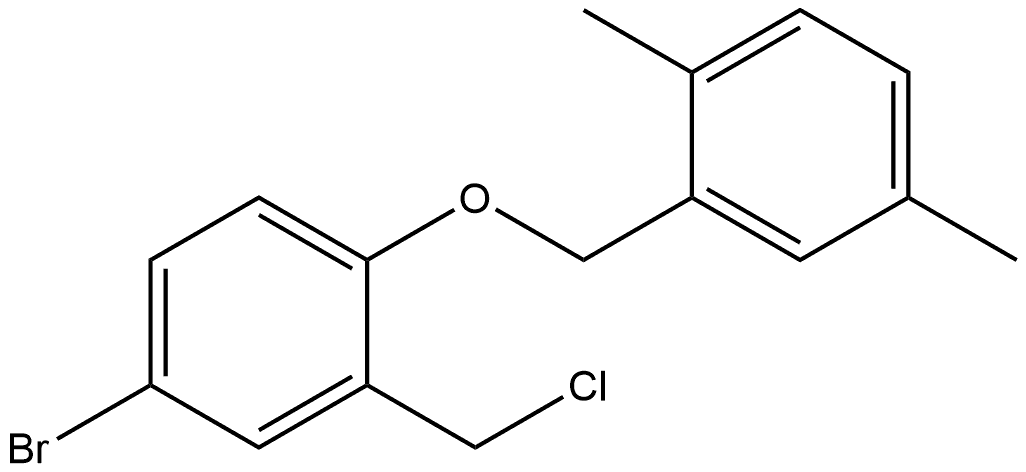 4-Bromo-2-(chloromethyl)-1-[(2,5-dimethylphenyl)methoxy]benzene Structure