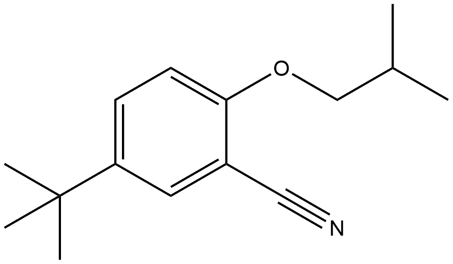 5-(1,1-Dimethylethyl)-2-(2-methylpropoxy)benzonitrile 化学構造式