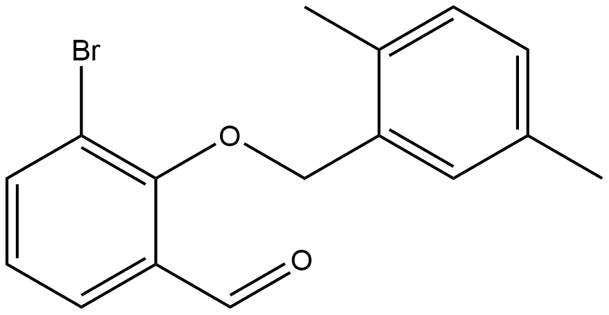 3-Bromo-2-[(2,5-dimethylphenyl)methoxy]benzaldehyde 结构式