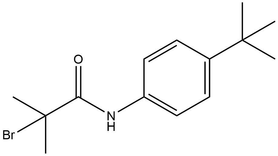 -Bromo-N-[4-(1,1-dimethylethyl)phenyl]-2-methylpropanamide 结构式